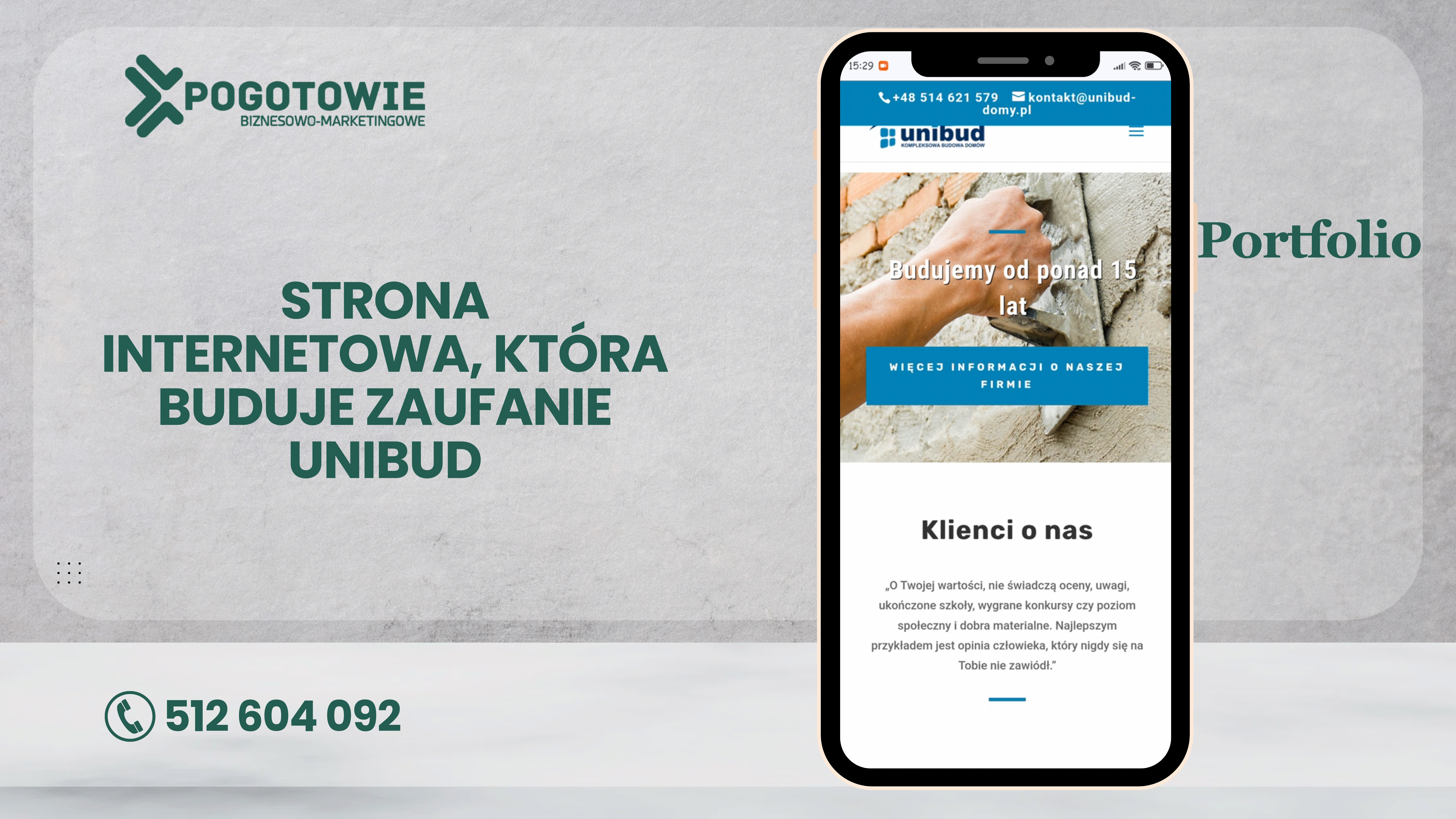 Strona internetowa, która buduje zaufanie UNIBUD