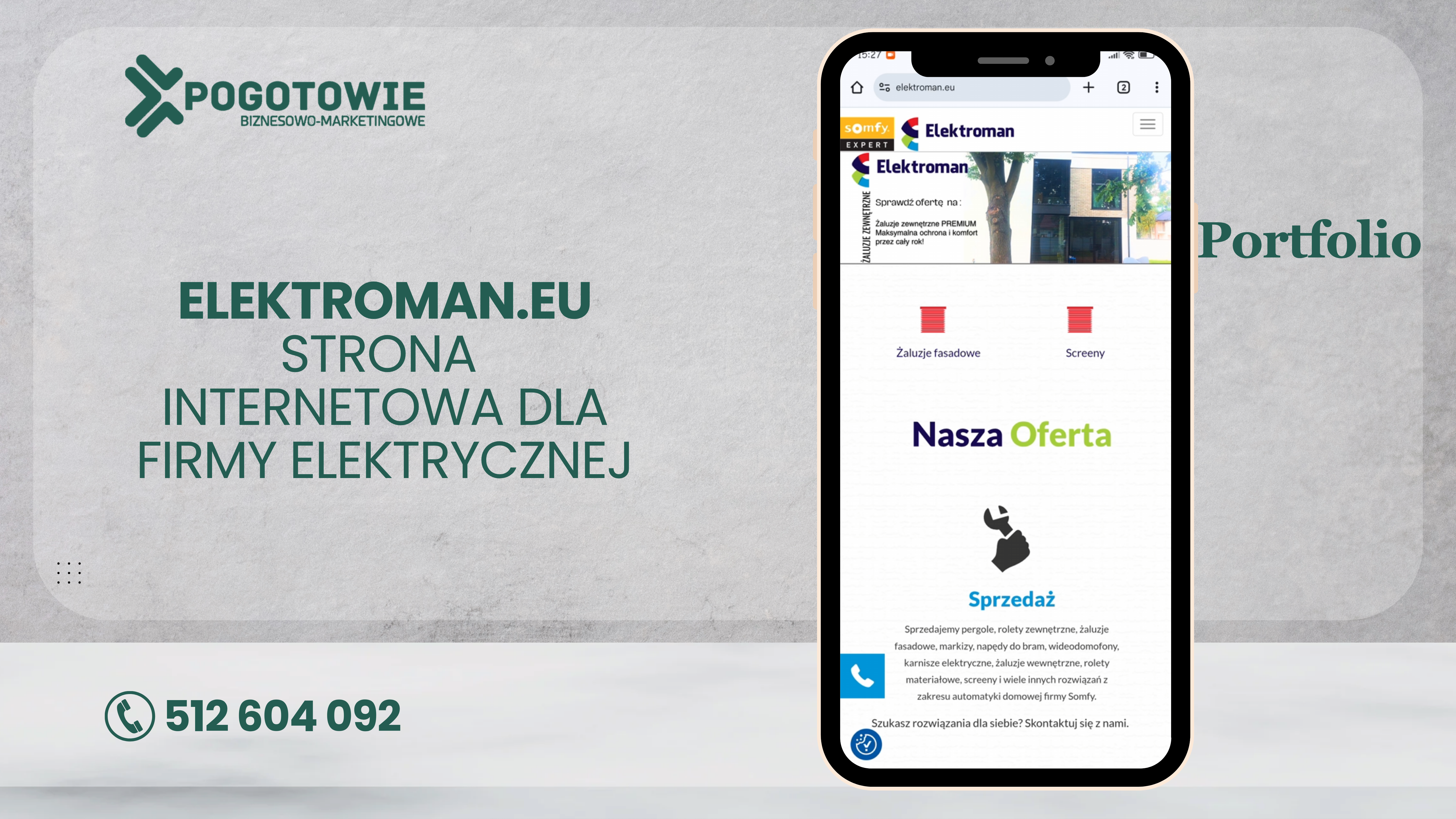 Portfolio – strona internetowa elektroman.eu